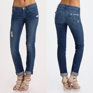Hudson Cropped Jeans Straight Cuffed Size 25